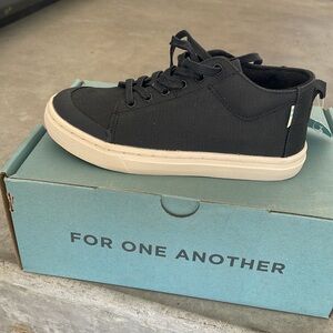 TOMS Lenny Mid Kids Sneakers - Black Canvas